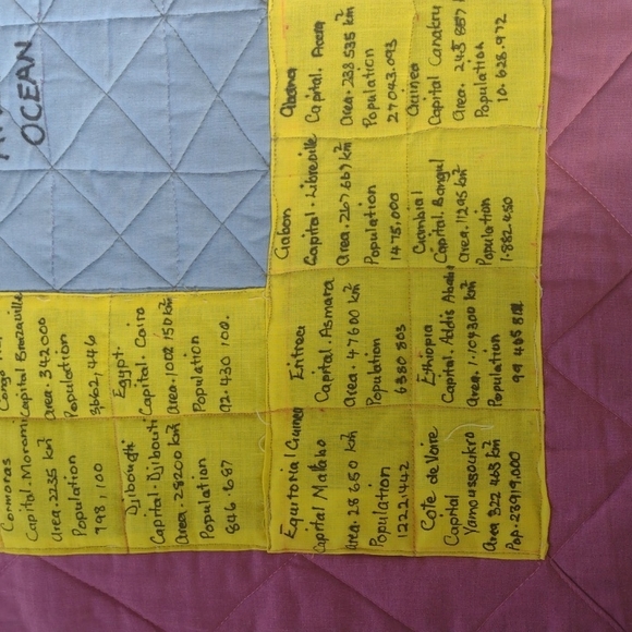 Quilted Patchwork African Map - Picture 7 of 9